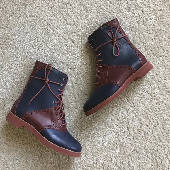 navy leather boots size 6